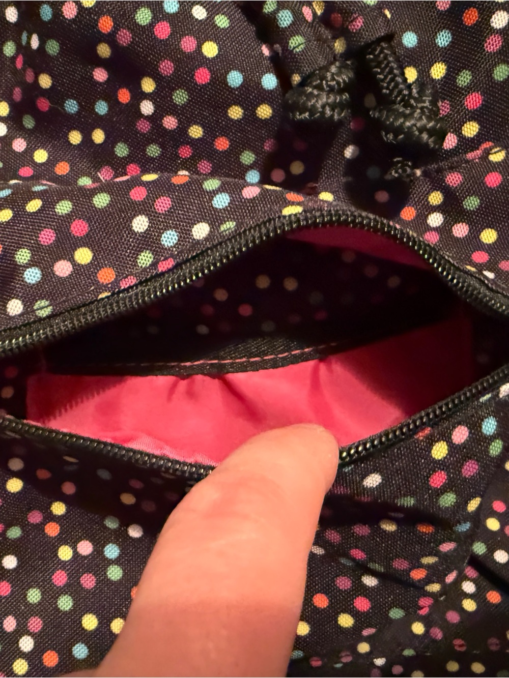 Polka Dot Drawstring Backpack - Picture 6 of 7